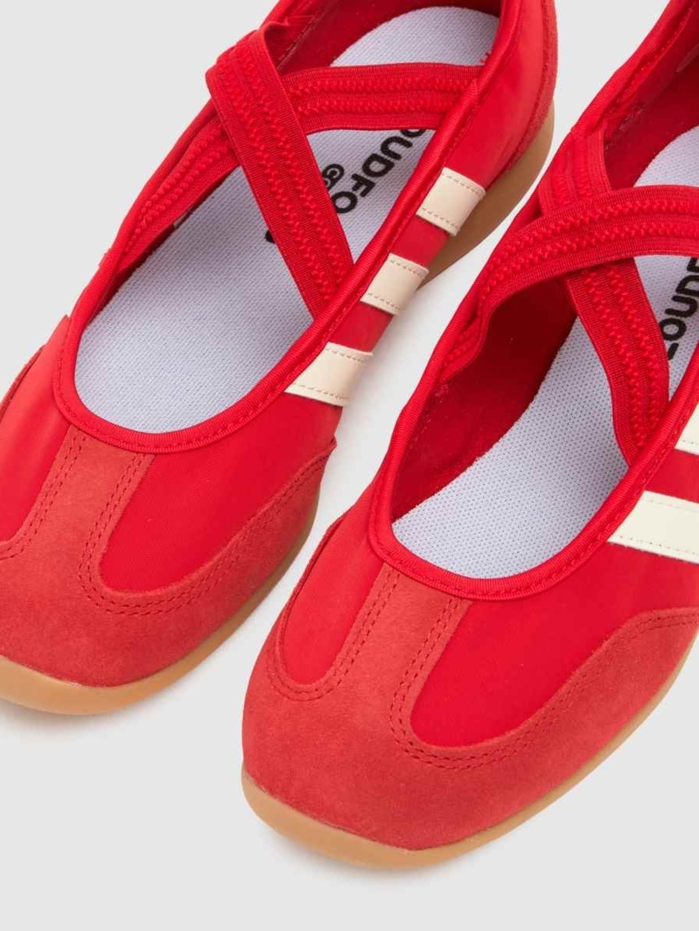 Adidas Barreda Mary Jane Flats with Cream Stripes